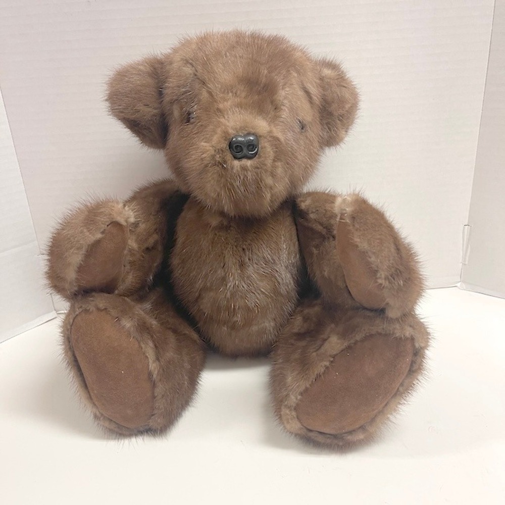 Vintage Handcrafted Brown Teddy Bear Jointed‎ Hands & Feet Plush 16"